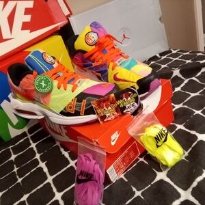 Nike Rainbow Lace-Up Chunky Sneakers with Neon Accents